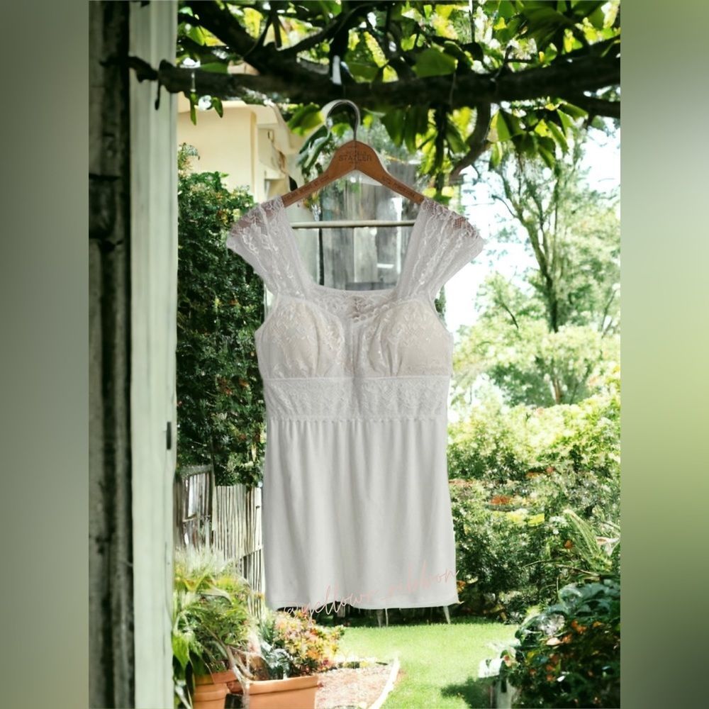 NEW Lace Cap Sleeve Bralette Tunic Top - Picture 3 of 6